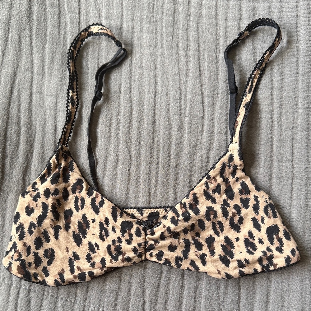 SKIMS leopard lace bralette xs bra